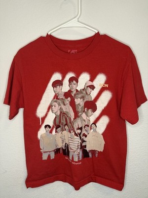 YG Presents Ikon Get Ready Showtime Graphic Print T Shirt Mens XS Red Cotton