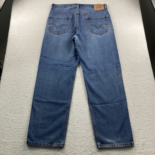 Jeans vintage Levi's 550 uomo 36x32 blu lavaggio medio ampio relaxed fit denim Y2K - Foto 2 di 10