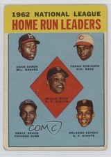 1963 Topps League Leaders Hank Aaron Frank Robinson Willie Mays Ernie Banks 1sw9