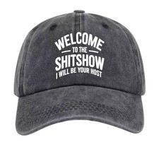 Vintage Washed "Welcome To The Shitshow" Funny Sarcastic Adjustable Baseball Cap