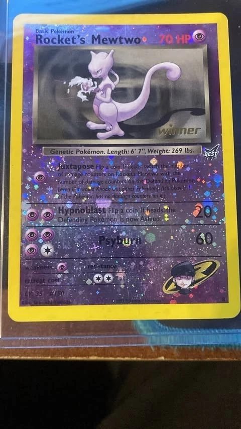 Rockets Mewtwo Winner Reverse Holo #8 Lightly played. Moderate wear. Excellent. - Image 2 of 4