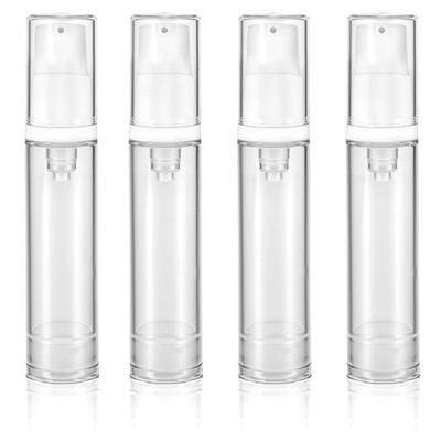 4 Stück leere Airless Pumpflaschen, nachfüllbare klare Reiseflasche 
