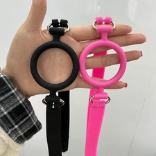 Silicone O-Ring Open Mouth Gag Adjustable Bondage Deep Throat BDSM Restraint US