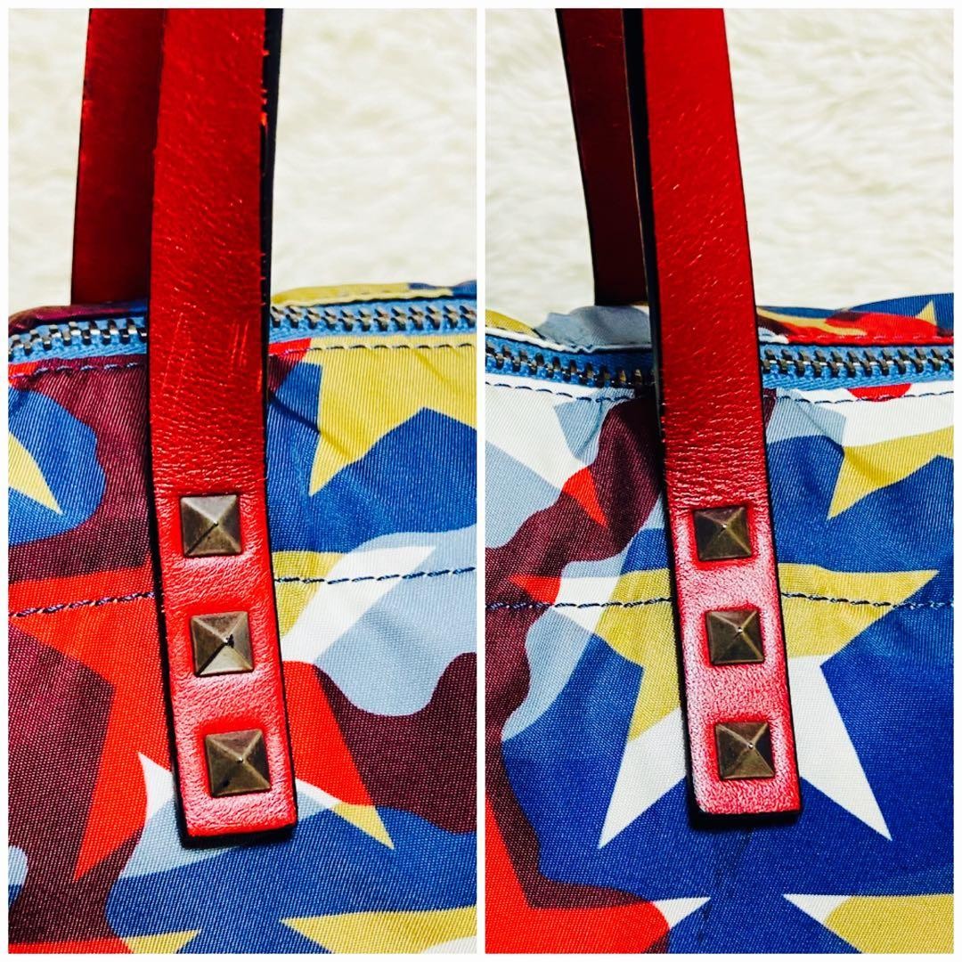 Valentino Garavani Tote Bag Large Star Camouflage Leather Nylon Made in Italy J thumbnail 18