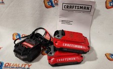 New Craftsman CMCB2011 V20 20V Max Battery 1.5Ah Set of 2  1 Charger CMCB101