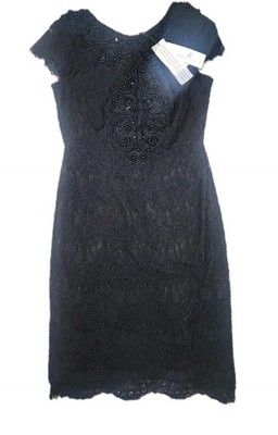 Darling London Dress Womens 4 Y2K Lace Floral Whimsigoth Beaded Black Fairy