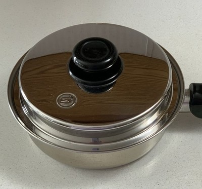 Saladmaster Versa Tec TP304-316 8  Fryer Sauté Pan w/Vapo-Lid & Long Handle Sys7
