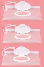 3Pcs Refillable Baby Wipe Case, Travel Wet Diaper Wipes Cases, Portable