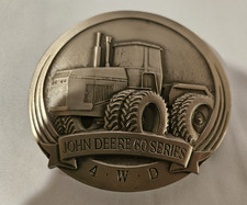 John Deere 60 Series Round Belt Buckle Vintage 1989.