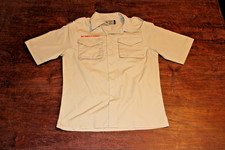 Boy Scouts of America BSA Youth Shirt Tan Large Plain No Patches Short Sleeve