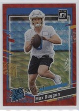 2023 Panini Donruss Rated Rookie Optic Preview Red Wave Prizm Max Duggan 1bw2