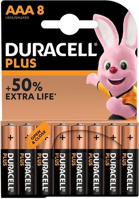 Duracell Plus AAA Batteries Pack of 8