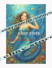1000 piece jigsaw puzzle Shimmering Sea Mermaid teal ocean fantasy