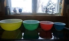 Vintage Pyrex Primary Colors Nesting Mixing Bowls Set of 4 - 401, 402, 403, 404