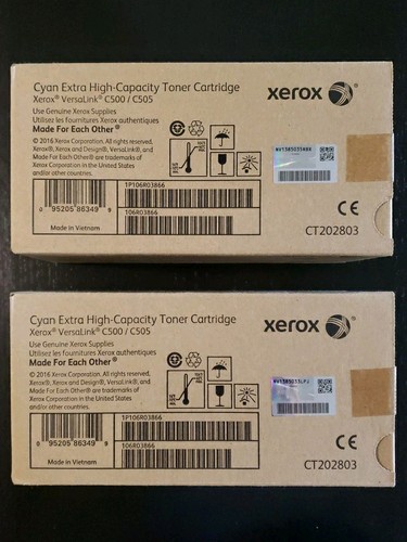 Xerox Cyan Extra High Capacity Toner Cartridge C500/C505. 106R03866 OEM Cyan - Picture 1 of 7