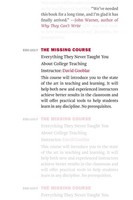 The Missing Course Everything They Never Taught You About College Teaching Buch