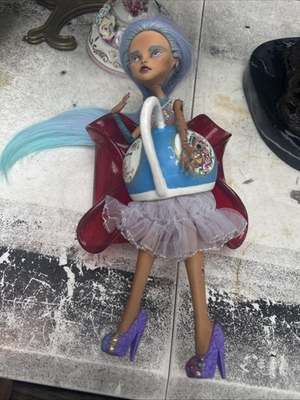 #ad Custom OOAK Monster High Doll Repaint GHOULIA YELPS Vintage Tea Cup Dress $100.00