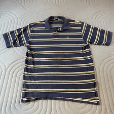 Polo Ralph Lauren Polo Shirt Mens XL Blue Yellow Striped Short Sleeve Cotton