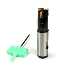 Indexable End Mill, 3/4" Shank, 3/4" Cutting Dia, 3-1/2" Length, 90 , AP11, 3...