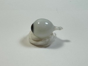 Antique German hand-blown human prosthetic glass eye. Full eyeball. Brown.