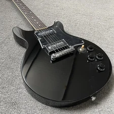 Junior Special Double Cut Ebony Electric Guitar 60s DC Mahogany Body P-90