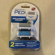 Personal Pedi by Laurant Replacement Rollers Blue Buffing Grey Remover 2-Pack