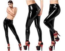 F380 Noir Handmade Dominae Skinslave Lack Leg...