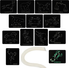 24 Pcs Lacing Constellation Cards Include 12 Glow in the Dark Astronomical Const