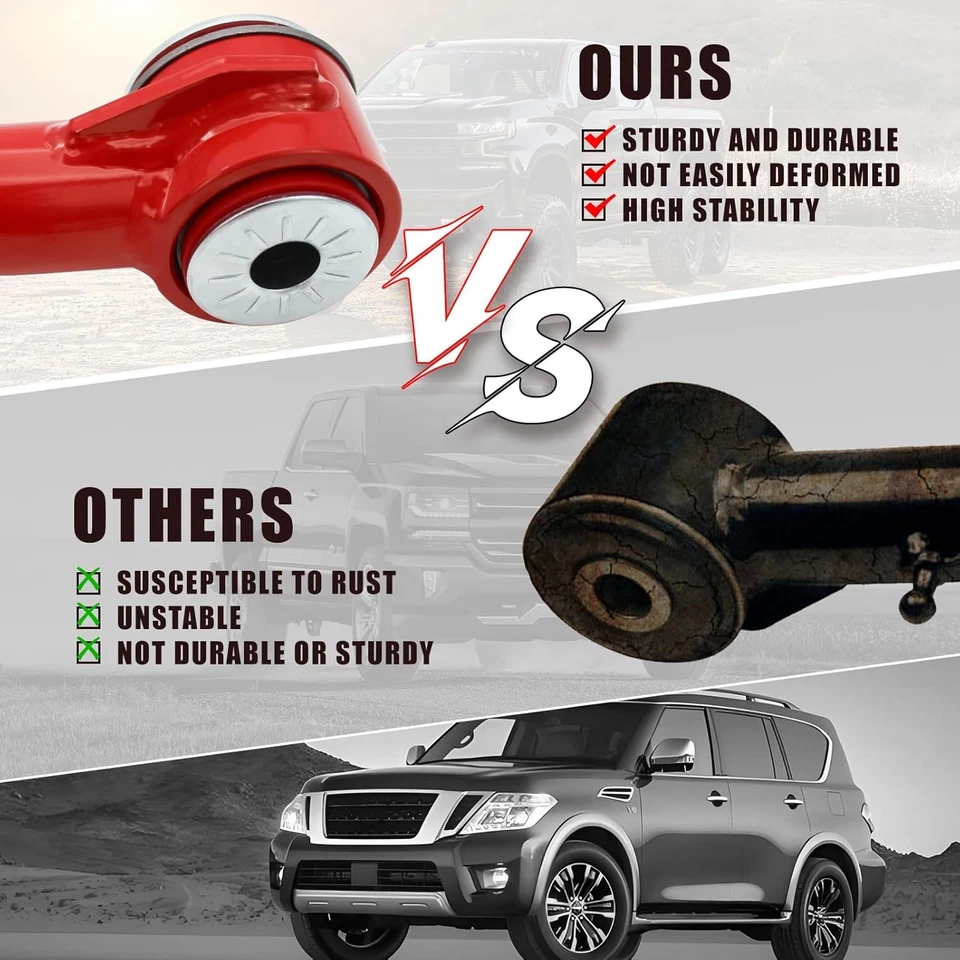 Front Upper Control Arms for 2004-2023 Nissan Titan.2005-2019 Nissan Armada,2-4" - Image 3 of 4