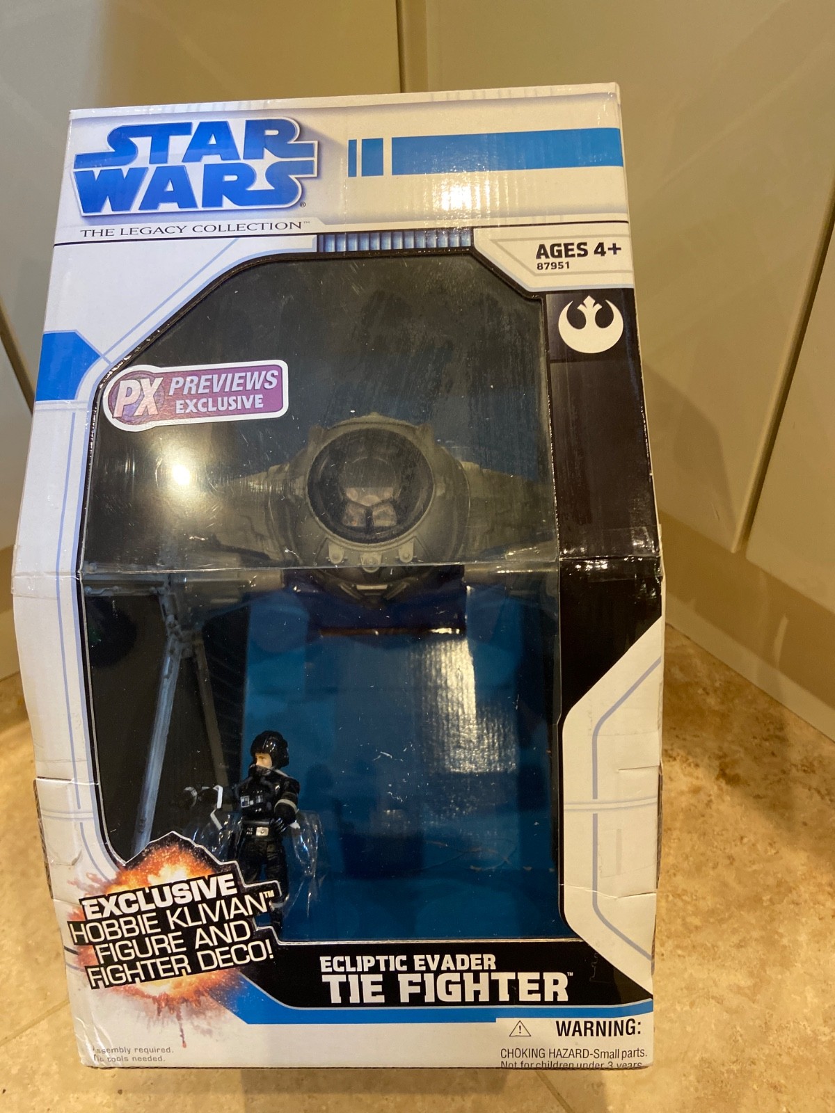 STAR WARS ECLIPTIC EVADER TIE FIGHTER + HOBBIE KLIVIAN FIGURE LEGACY COLLECTION