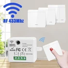 433MHz Wireless Smart Wall Switch 1/2/3 Gang Remote Control UK Home LED Receiver