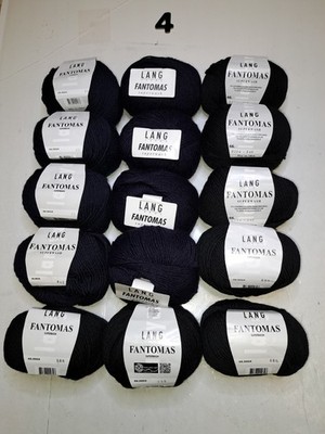 15 Knäuel (4) Strickgarn Lang Fantomas, 75% Schurwolle Superwasch 25% Polyamid