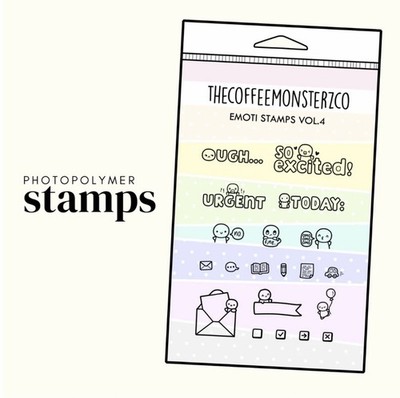 THECOFFEEMONSTERZCO TCMC Emoti Stamps Vol. 4