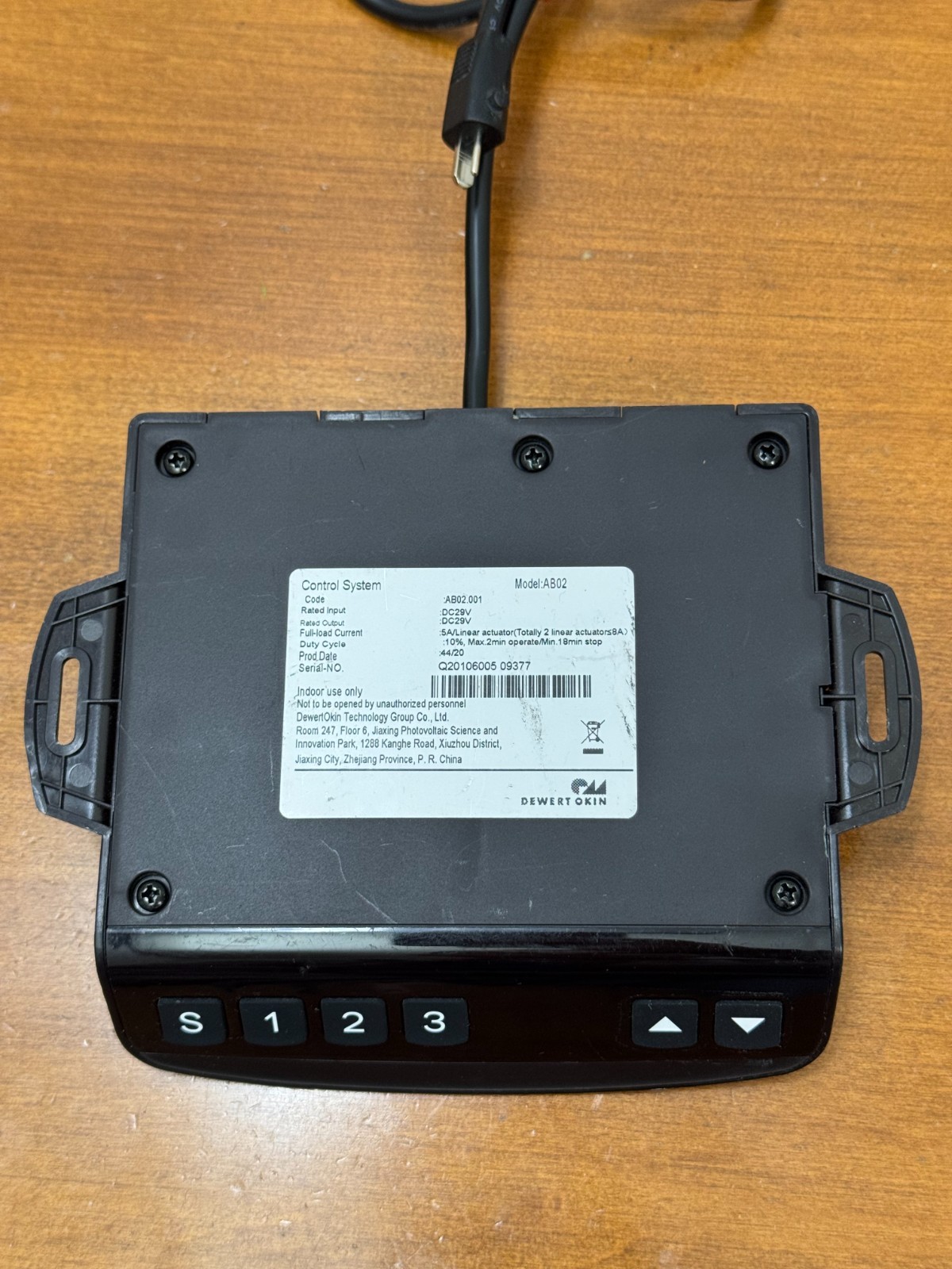 Dewert okin controller AB02 for  stand/sit desk , Controller only