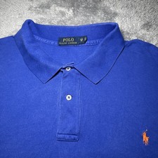 Polo Ralph Lauren Men  s 3XB Big Blue Short Sleeve Shirt Orange Pony Preppy