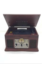 Victrola VTA-200B Brown 6-In-1 Bluetooth Turntable Record Player Not Tested