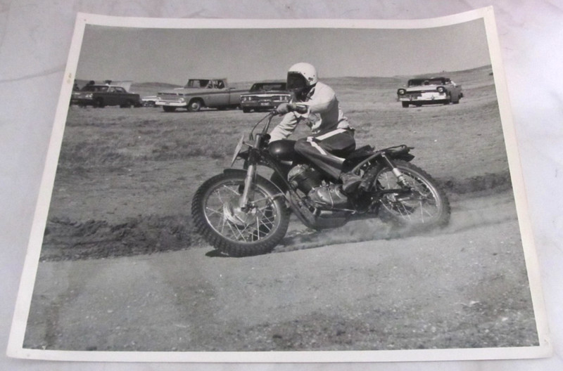 Vintage Motocross Motorcycle Race Photo 8" x 10" Cheyenne, Wyoming WY Truck Car