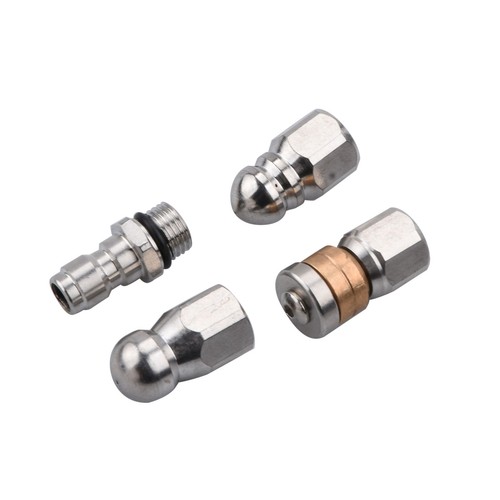 Up to 5000 PSI Washer Sewer Jetter Nozzle Drain Cleaning Hose Tip Quick Connect - Afbeelding 4 van 8