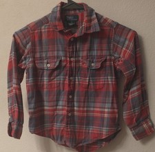 Ralph Lauren Polo Boys Button Down Plaid Flannel Plaid Shirt Size Size 5