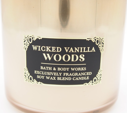 (1) Bath & Body Works WICKED VANILLA WOODS SNAKE Halloween 3-wick Candle 14.5oz - Picture 3 of 10