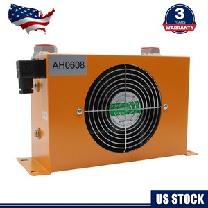Hydraulic Air Cooler Air-cooled Oil Radiator AH0608T-CA DC12V 1.8KW 60L/min