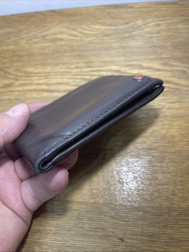 Alpine Swiss men's dark brown leather bi-fold wallet - Picture 9 of 12