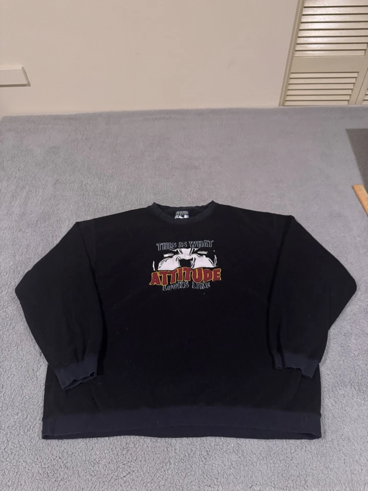 Sudadera Polar Big Dogs Adulto 2XL Pullover Negro Polar Actitud Suéter Y2K Foto 2 de 4