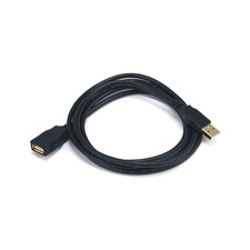 MONOPRICE 5433 USB 2.0 Extension Cable,6 ft.L,Black PK 10