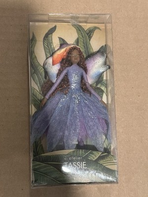 Tassie Black Fairy, 4  Handmade Fairy From Thailand. #BF1702