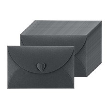 24pcs Card Envelopes 4x7 Inch - Envelopes Holder with Heart Clasp, Black