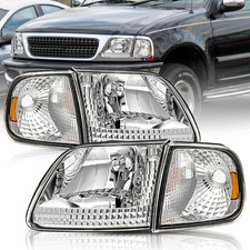 Headlight Assembly Compatible with 1997-2003 Ford F150 / 2004 Ford Heritage / 19