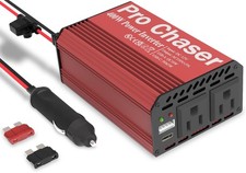 400W Vehicle Power Inverter - 12V DC to 110V AC Car Converter, Dual AC Outlet...