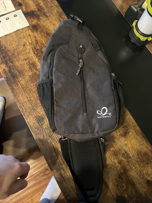 Waterfly Sling Bag, Black W/ Cell Phone Holder, Fits My iPhone Pro Max