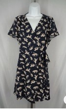 J.Crew Leopard Dress Size 0 Wrap Cat Print Cheetah Novelty